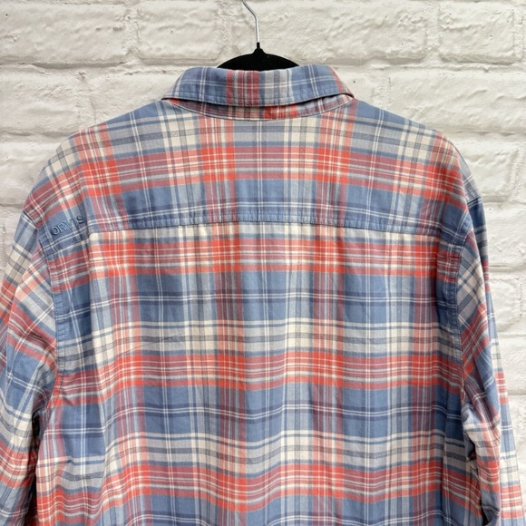 Orvis Shirt Mens Large Blue Buffalo Plaid Button Down Cotton Casual Long Sleeve - Picture 13 of 15